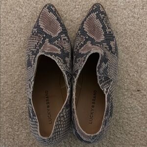 Lucky Brand Women's Snakeskin Loafers - Gray